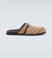 [Gucci] Gucci Horsebit GG Canvas mules AU 6 beige