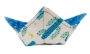 Blue Tye Die Cactus cotton reversible microwavable soup bowl holder