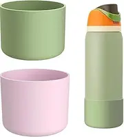 2PCS Silicone Water Bottle Boots, Non-Slip Protective Sleeve for Owala 32oz, Compatible with Owala FreeSip Twist and Flip Flask Bottle Bottom Cover Base