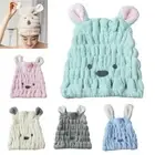 Microfibre Towel Womens Bath Wrap Absorbent Shower Cap Kids Hair Drying Turban