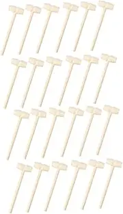 BESPORTBLE 30Pcs Mini Wooden Hammers Creative Beating for Safe Polished Beat for Hand Eye Coordination Parent Interactive Play