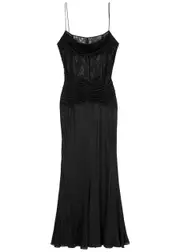Alessandra Rich Corset Lace Maxi Dress - Black - 40 (UK8 / S) 40 (UK8 / S)