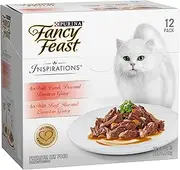 Fancy Feast Inspirations Adult Wet Cat Food Lamb in Gravy and Beef in Gravy 24x70g