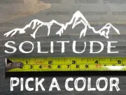 Solitude Sticker Decal DIE CUT 5.5" Ski Snowboard Utah Mountain XO