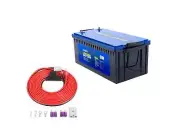 Kings 300Ah Lithium LiFePO4 Battery Prismatic + 25A Wiring Kit for DC chargers