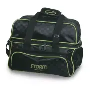 Storm Checkered Black/Lime 2 Ball Deluxe Tote Bowling Bag
