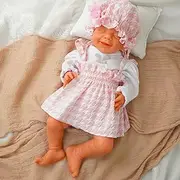Zilasegy Full Silicone Baby Dolls, 18-Inch Silicone Realistic Newborn Baby Doll, 1:1 Lifelike Reborn Baby Dolls, Non-Vinyl Realistic Baby Dolls for 3+ Years Old (Mia-Tan)