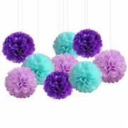 76 Pcs/Set Mermaid Theme Retro Balloons Birthday Baby Party Wedding Decor Banner