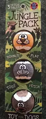 Dog Toy - Bow Wow Pet - The Jungle Pack *Fetch Balls*
