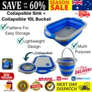 Camping Outdoor Collapsible Sink + 10L Bucket Compact Foldaway