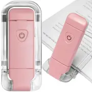 Book Reading Light, Portable USB Rechargeable LED Clip on Book Lights for Pink