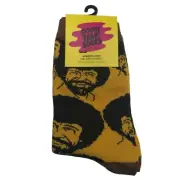 Bob Ross Women's Crew Sock Bob Ross Flash Mob Fits Shoe 5-10