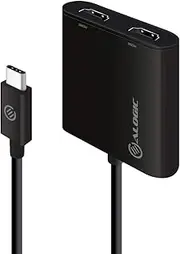 ALOGIC USB-C to Dual HDMI 2.0 Adapter – 4K@30Hz ; Compatible with Windows 10