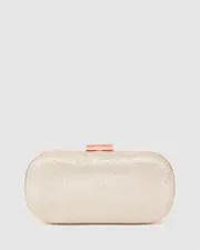 Rose Gold Monika Hardcase Clutch Bag