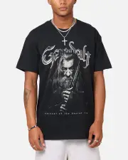 [GOAT CREW] Goat Crew X Lord Of The Rings Gandalf Fire T-shirt Black - Size L L Black