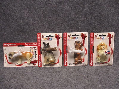 2002 Progressus Dog Leash Hook Fun Pet Resin Decor Peel & Stick Adhesive NEW