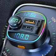 Bluetooth5.0 Car Wireless FM Transmitter Adapter USB PD Charger AUX Hot Selling