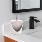 Soap Dispenser and Sponge Holder 500ml Manual Hand Soap Pump Bottle for Home