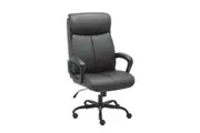 Maestro Furniture Puresoft PU Leather Soft Padded High-Back Office Chair - Black
