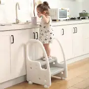 Adjustable Step Stool for Kids,Toddler Step Stool with Handles and Non-Slip S...