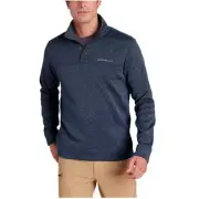 Eddie Bauer Men's Radiator Fleece Snap-Front Pullover NWT Navy Heather sz Large