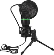 SUPVOX 1Set Professional Gaming Condenser Microphone USB Noise Reduction Mic for Sound Black for Lectures Live Broadcasts and Classes Complete with Bracket