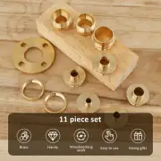 11 Pcs Brass Router Template Bushing Guide Set Precision Router Guide♚