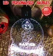 Super Mario Bros Personalised Christmas Bauble LED Light Up Hanging Decoration