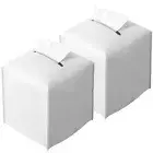 2 Pack Square Leather Tissue Box Cover Decorative Napkin Holder for Car Bathroom