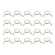Fuel Line Hose Clips, 20pcs 9mm 65Mn Steel Tubing Spring Clamps