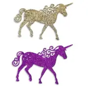 Unicorn Flowing Curly Mane Tail Fantasy Metal Dies Standard Thin 3.25" x 3.25"