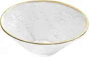 ABOOFAN Elegant Glass Salad Mixing Bowl Multi Use Dessert Fruit Serving Bowl Smooth Surface for Easy Cleaning for Snacks Salads and More Housewarming Present