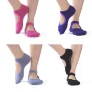 10 Pairs Yoga Socks Cotton Fitness Sport Pilates Open Front No Toes No-Slip