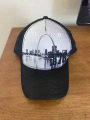 BUDWEISER 1876 BEER HAT BALL CAP Bud St. Louis skyline black snap back NEW