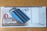 Sleek Stopper Door Stop Wedge - Works On All Floor Types; Silver/Blue -New!