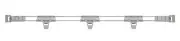 Metro MQL48-2S Stackable Shelf Ledge (Back) for MetroMax Q Industrial Plastic S