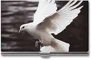 [VFMKT] Slim Metal Business Card Holder Portable Business Card Case Pocket Name Card Holder Flying Dove Wallet for Men Women Office Travel, style, One Size