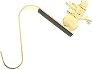 IMIKEYA Christmas Stocking Hook Fireplace Hooks Weighted Stocking Holder Stocking Mantle Hangers Outdoor Garland Hanger Stocking Hangers Mantel Stocking Hanger Iron Golden