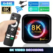 Android TV Box 13.0 2.4G/5.8G 1000M Ethernet LAN Bluetooth 4GB+64GB 8K Top TV