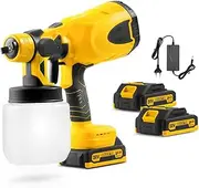 Electric Spray Gun Cordless Paint Sprayer with 3 Nozzles and 2 Battery 700ml 800ML Paint Container Auto Furniture Steel Coating Airbrush