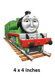 Green Henry No 3 Engine Wall Decal Thomas & Friends Train Sticker Peel Stick Art