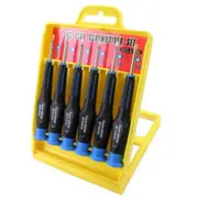 6 piece Star Micro Screwdriver Set - Torx Deulxe Havy Duty Soft Rubber
