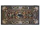 4'x2' black marble table top coffee dining inlay lapis mosaic decor antique k1