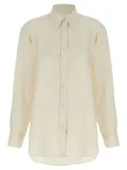 [Brioni] Brioni-Cady Silk Shirt Camicie Bianco-Donna 46IT
