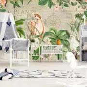 Cockatoo Jungle Wall Art Mural B55
