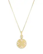 Roberto Coin 18K Yellow Gold Venetian Princess High Polish Diamond Medallion Pendant Necklace, 16-17