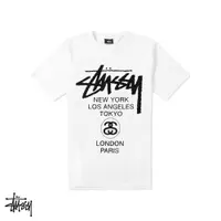 在飛比找蝦皮商城優惠-Stussy World Tour 白 短袖T恤 短T 基本