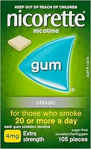 Nicorette Quit Smoking Extra Strength Nicotine Gum Classic 105 Pack