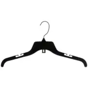 484 Black Plastic Hangers with 360 Rotating Metal Hook and Notches for Straps