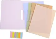 Tofficu 5pcs Plastic Swing Clip Folders A4 Letter Size Report Cover Portfolio Folder School File Interview Meeting Business Stationery
